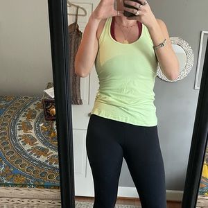 Lulu Lemon Neon Yellow Workout Top. Like new condition